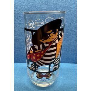 Vintage 1977 HAMBURGLAR McDonalds McDonaldland Action Series Collector Glass